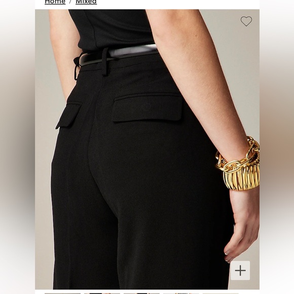 NWT Tall wide-leg essential pant in city crepe - Picture 2 of 6